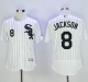 Chicago White sox #8 Bo Jackson White(Black Strip) Flexbase Collection Stitched MLB Jersey