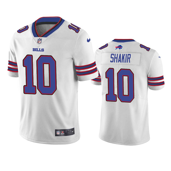 Men's Nike NFL Buffalo Bills Khalil Shakir #10 White Vapor Limited Jersey