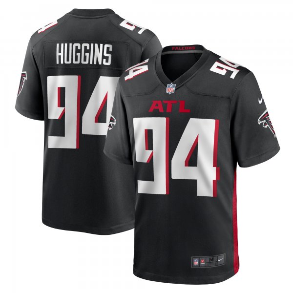 Men's Atlanta Falcons Albert Huggins Nike  Black Team Game Jersey