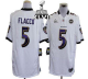 Nike Baltimore Ravens #5 Joe Flacco White Super Bowl XLVII Men's Stitched NFL Game Jersey