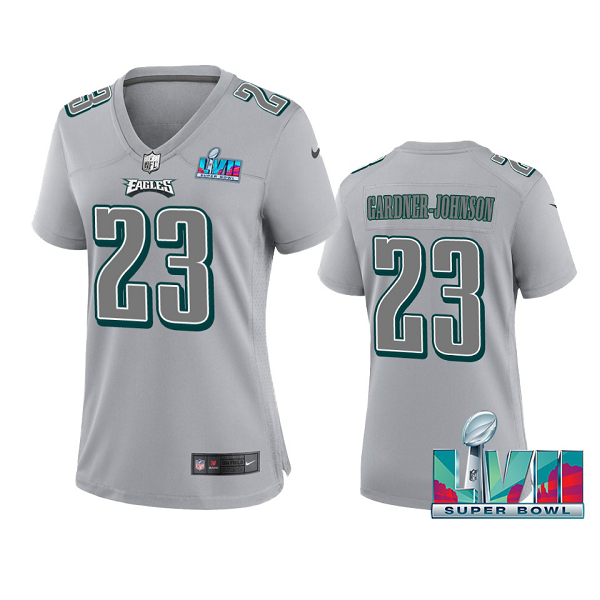 Women's Philadelphia Eagles C.J. Gardner-Johnson Gray Super Bowl LVII Atmosphere Jersey