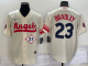 Men's Los Angeles Angels #23 Archie Bradley Cream 2022 City Connect Cool Base MLB Jersey