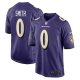 Men's Baltimore Ravens Roquan Smith Nike Purple Team Game Jersey