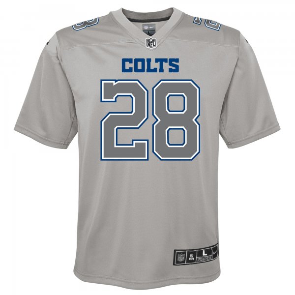 Youth Indianapolis Colts Jonathan Taylor Nike Gray Atmosphere Game Jersey