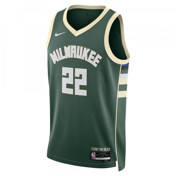 Unisex Milwaukee Bucks Khris Middleton Nike Hunter Green Swingman Jersey - Icon Edition