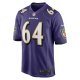 Men's Baltimore Ravens Tyler Linderbaum Nike Purple Player Game Jersey