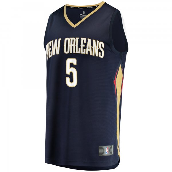 Youth New Orleans Pelicans Herbert Jones Fanatics Navy Fast Break Replica Jersey - Icon Edition