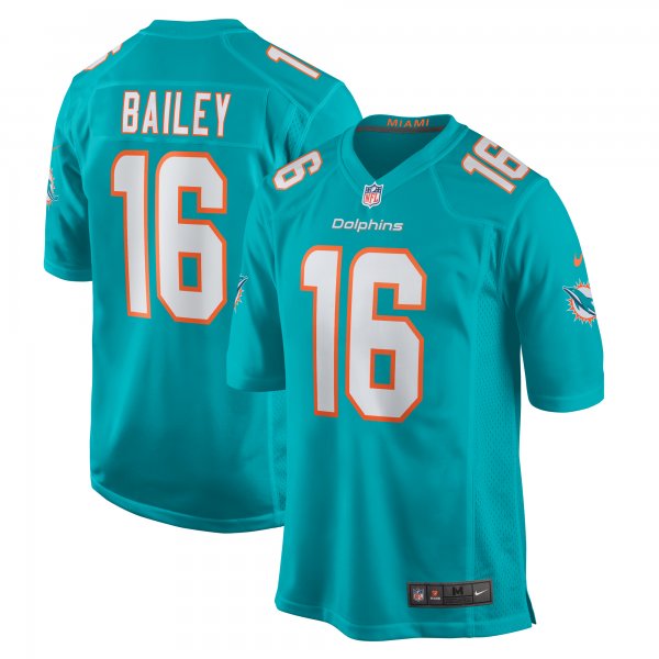 Men's Miami Dolphins Jake Bailey Nike Aqua Game Player Jersey