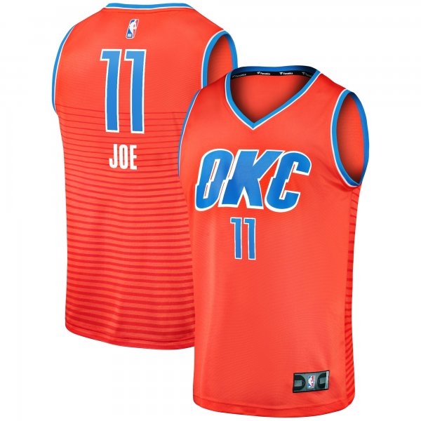 Men's Oklahoma City Thunder Isaiah Joe Fanatics Orange Fast Break Replica Player Jersey - Statement Edition