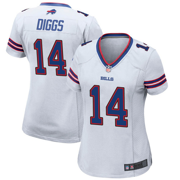 Women's #14 Stefon Diggs Buffalo Bills White Game Jersey