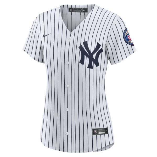 Women's New York Yankees Derek Jeter Nike White/Navy 2020 Hall of Fame Induction Home Replica Player Name Jersey