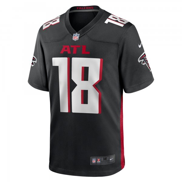 Men's Atlanta Falcons Mack Hollins Nike Black Game Player Jersey