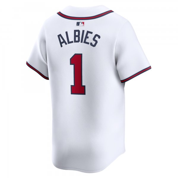 Men's Atlanta Braves Ozzie Albies Nike White Home Limited Player Jersey