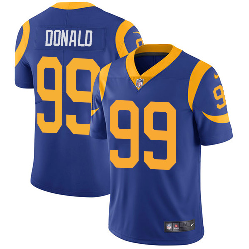 Nike Los Angeles Rams #99 Aaron Donald Royal Blue Alternate Youth Stitched NFL Vapor Untouchable Limited Jersey