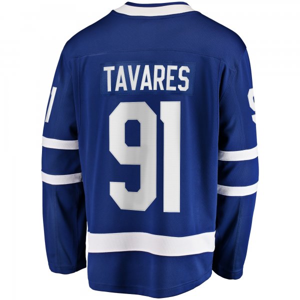 Men's Toronto Maple Leafs John Tavares Fanatics Blue Captain Patch Home Breakaway Jersey