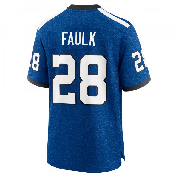 Men's Indianapolis Colts Marshall Faulk Nike Royal Indiana Nights Alternate Game Jersey