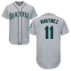 Seattle Mariners #11 Edgar Martinez Grey Flexbase Collection Stitched MLB Jersey