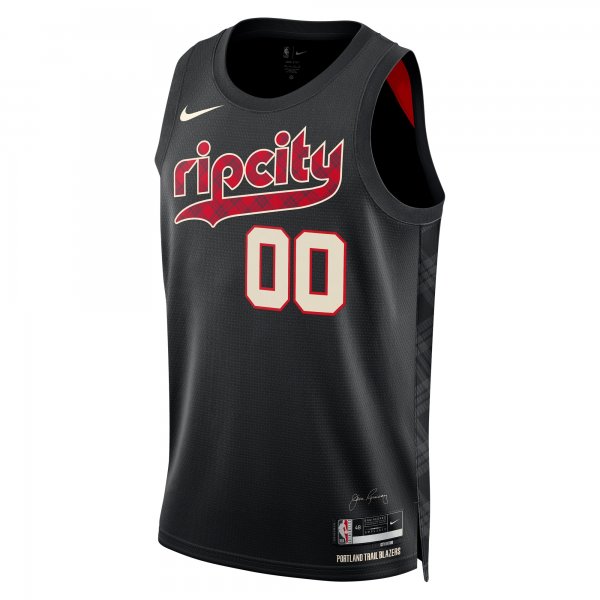 Unisex Portland Trail Blazers  Nike Black 2023/24 Custom Swingman Jersey - City Edition