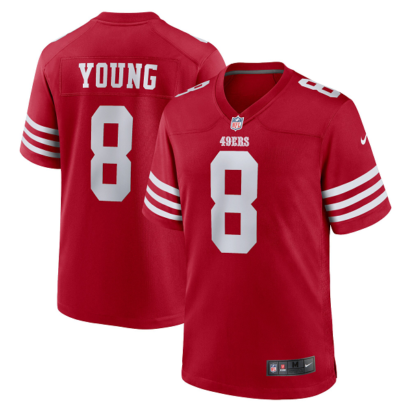 Men's San Francisco 49ers Steve Young Nike Scarlet Retired Player Game Jersey-(2022 New Style)