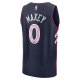 Men's Philadelphia 76ers Tyrese Maxey Fanatics Navy Fast Break Jersey - City Edition