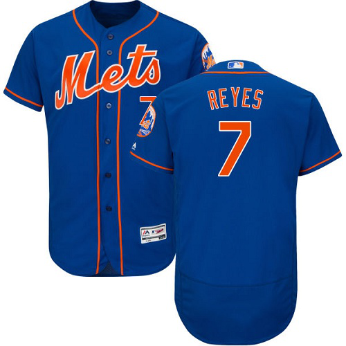 New York Mets #7 Jose Reyes Blue Flexbase Collection Stitched MLB Jersey