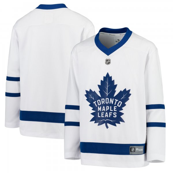 Youth Toronto Maple Leafs Fanatics White Away Replica Blank Jersey