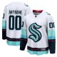 Men's Seattle Kraken Fanatics White Away Breakaway Custom Jersey