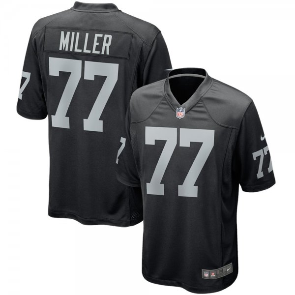 Men's Las Vegas Raiders Kolton Miller Nike Black Game Player Jersey