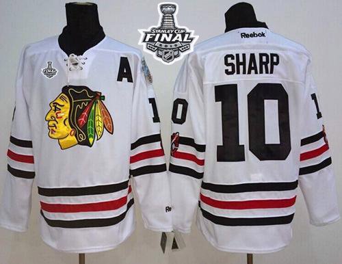 Chicago Blackhawks #10 Patrick Sharp White 2015 Winter Classic 2015 Stanley Cup Stitched NHL Jersey