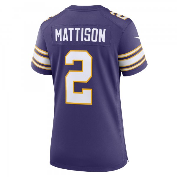 Women's Minnesota Vikings Alexander Mattison Nike Purple Classic Player Game Jersey