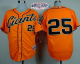 San Francisco Giants #25 Barry Bonds Orange Alternate Cool Base W/2014 World Series Patch Stitched MLB Jersey