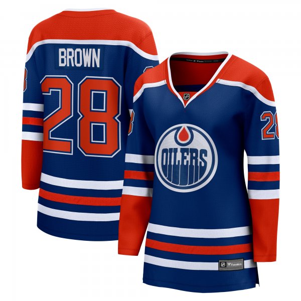 Women's Edmonton Oilers Connor Brown Fanatics Royal Home Breakaway Player Jersey