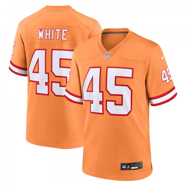 Men's Tampa Bay Buccaneers Devin White Nike Orange Throwback Game Jersey