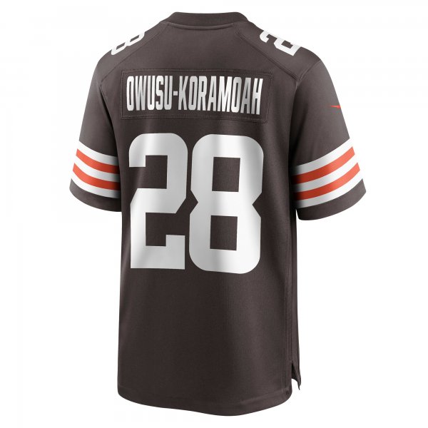 Men's Cleveland Browns Jeremiah Owusu-Koramoah Nike Brown Game Player Jersey