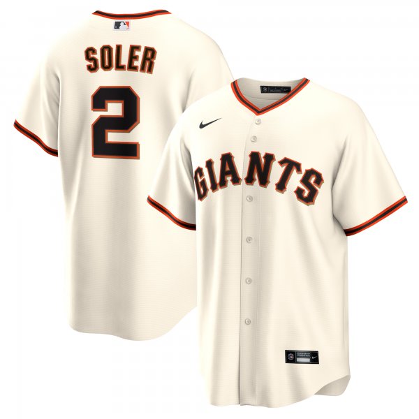 Men's San Francisco Giants Jorge Soler Nike Cream Home Replica Player Jersey