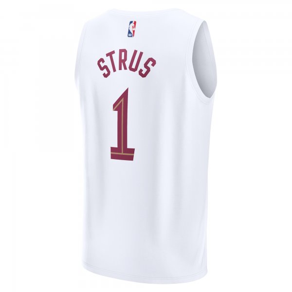 Men's Cleveland Cavaliers Max Strus Fanatics White Fast Break Replica Player Jersey - Association Edition