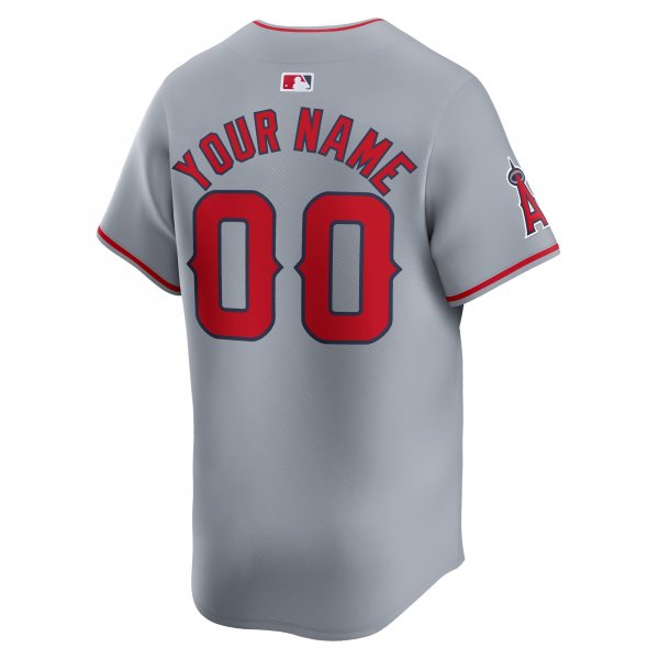 Men's Los Angeles Angels  Nike Gray Away Limited Custom Jersey