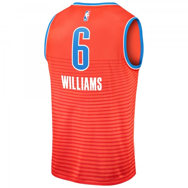 Men's Oklahoma City Thunder Jaylin Williams Fanatics Orange Fast Break Replica Player Jersey - Statement Edition