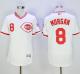 Cincinnati Reds #8 Joe Morgan White Flexbase Collection Cooperstown Stitched MLB Jersey