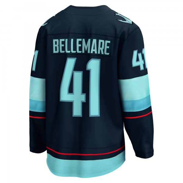 Men's Seattle Kraken Pierre-Edouard Bellemare Fanatics Deep Sea Blue Home Breakaway Player Jersey