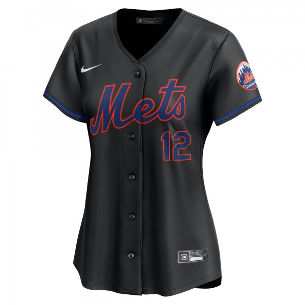 Women's New York Mets Francisco Lindor Nike Black Alternate Limited Player Jersey