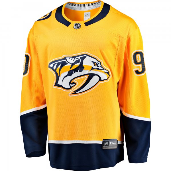 Men's Nashville Predators Ryan O'Reilly Fanatics Gold Home Breakaway Jersey