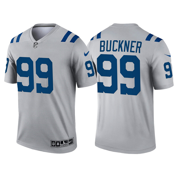 Men's Indianapolis Colts #99 DeForest Buckner Gray 2021 Limited NFL Jersey