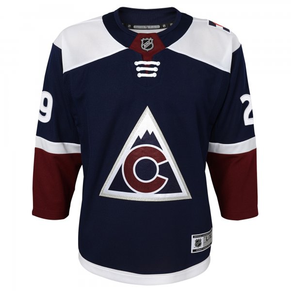 Youth Colorado Avalanche Nathan MacKinnon Navy Alternate Premier Player Jersey