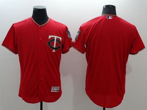 Minnesota Twins Blank Red Flexbase Collection Stitched MLB Jersey