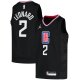 Youth LA Clippers Kawhi Leonard Jordan Brand Black 2020/21 Swingman Player Jersey - Statement Edition