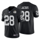 Men's Nike Las Vegas Raiders #28 Josh Jacobs 60th Anniversary And 100th Season Patch Black Vapor Untouchable Limited Jersey