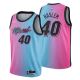 Mens's Miami Heat #40 Udonis Haslem 2020-21 Swingman City Edition Blue Pink NBA Jersey