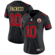 Women's Kansas City Chiefs #10 Isaih Pacheco Black Gold Trim Vapor All Stitched Jersey