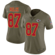 Nike Kansas City Chiefs #87 Travis Kelce Olive Women's Stitched NFL Limited 2017 Salute to Service Jersey